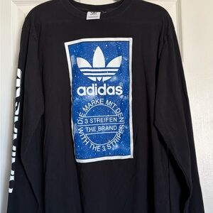 Adidas Black Shirt with Iconic Logo
